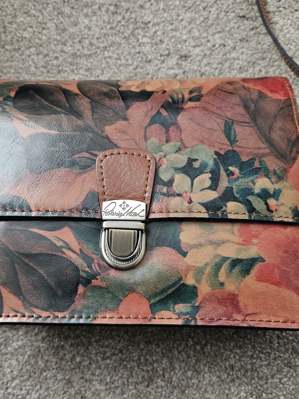 Patricia Nash Floral Leather Crossbody NWT